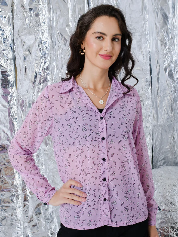 TANDUL  Women Regular Fit Printed Casual Shirt Comfortable Short Sleeve Tee