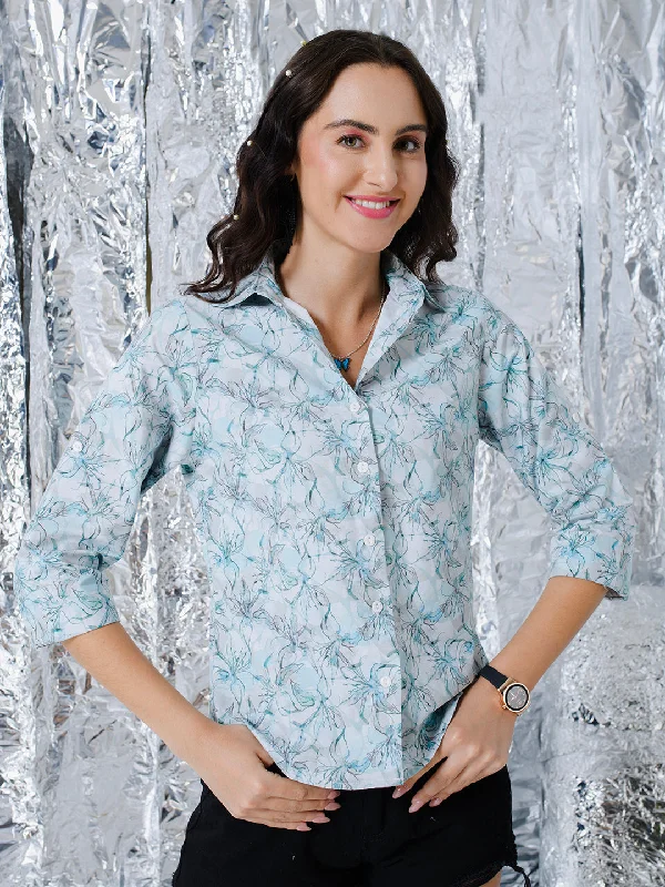 TANDUL  Women Regular Fit Printed Casual Shirt Stylish Printed Short Shirt