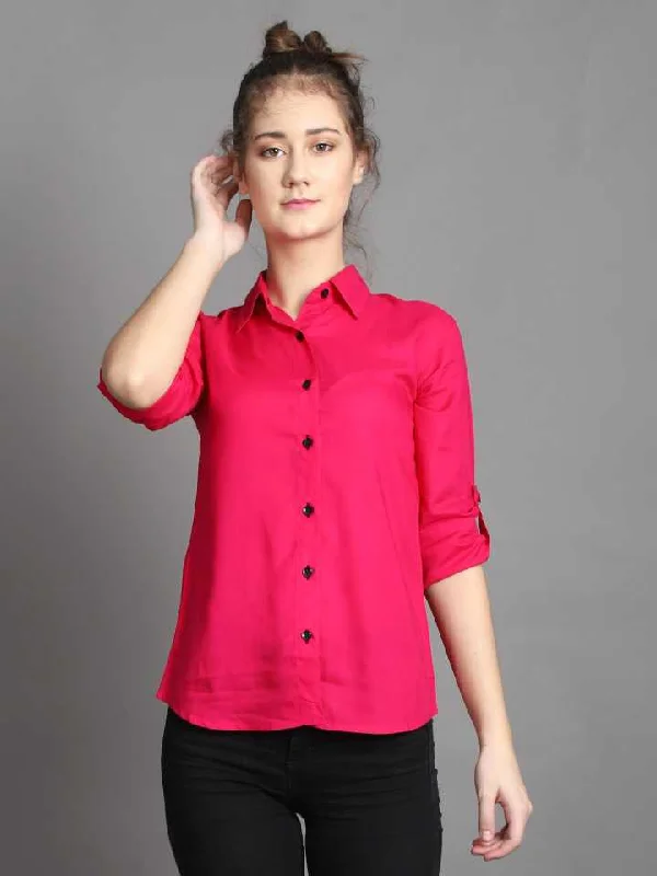 TANDUL  Women Regular Fit Checkered Formal Shirt Comfortable Fitted Short Sleeve
