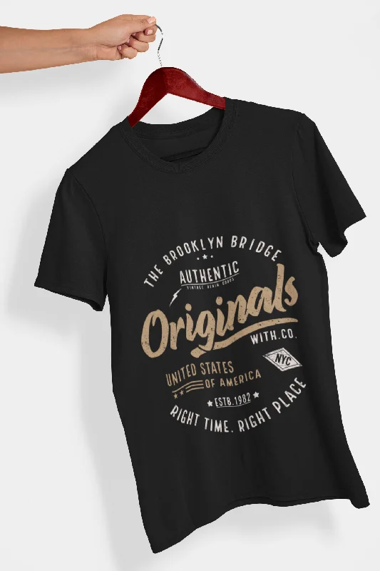 Original Printed Tshirt by UQ(Black) Trendy Floral Print Tee