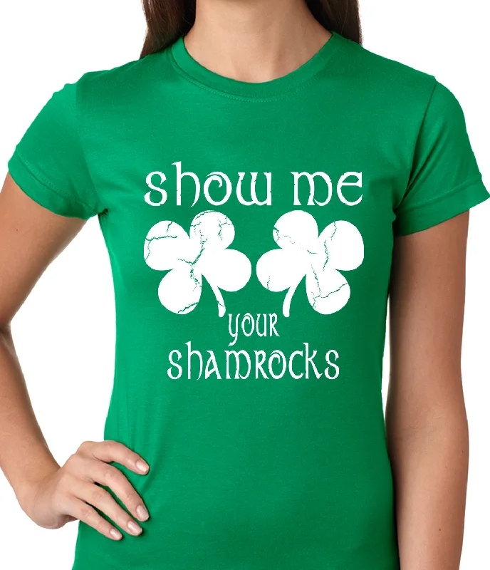 Show Me Your Shamrocks St. Patrick's Day Girls Shirts Comfortable Loose Short Sleeve Show Me Your Shamrocks St. Patrick's Day Girls Shirts Comfortable Loose Short Sleeve