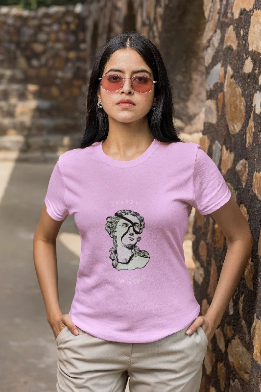 Statue Printed Tshirt (Lilac) Comfortable Summer Short Shirt