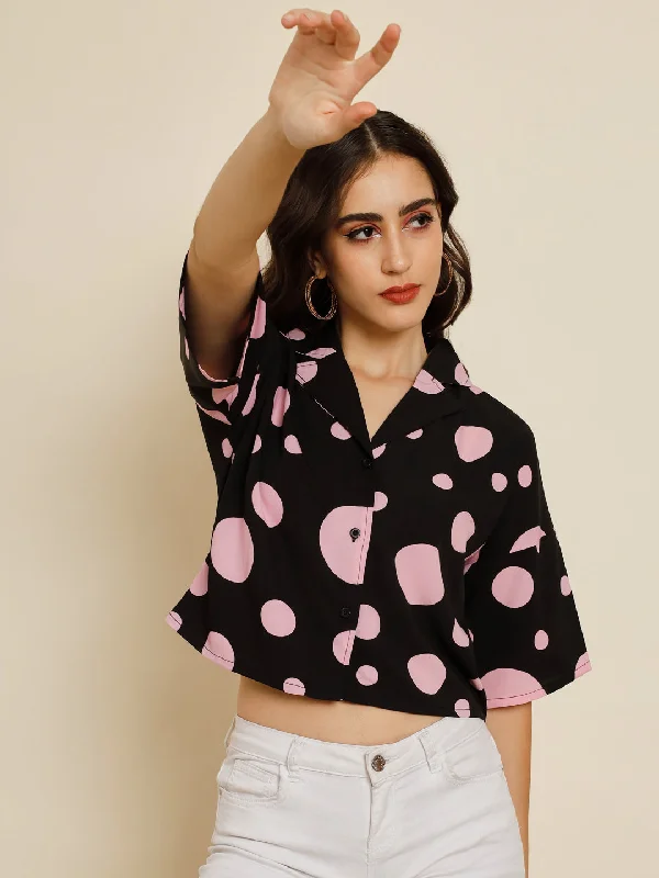 TANDUL Women Printed Casual Multicolor Shirt Fashionable Tied Short Sleeve