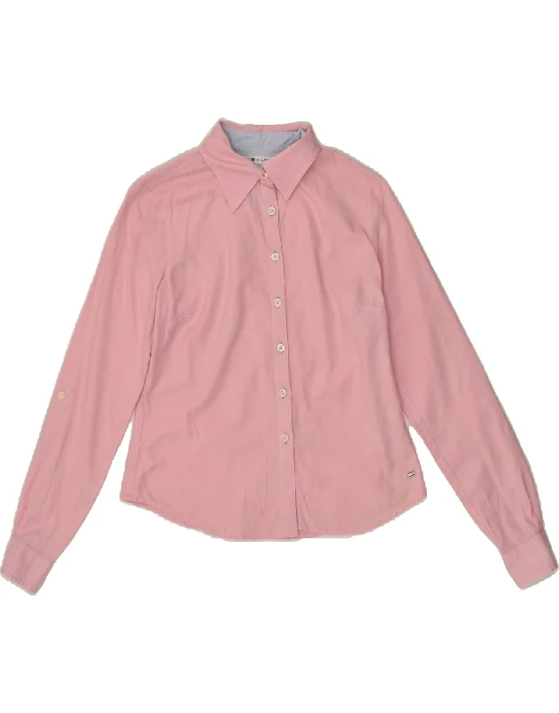 TOMMY HILFIGER Womens Shirt US 4 Small Pink Cotton Soft Cotton Short Tee