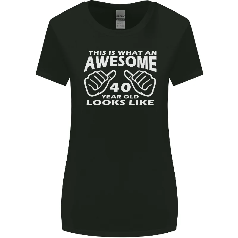 40th Birthday 40 Year Old This Is What Womens Wider Cut T-Shirt Fleece Fabric Down Fabric Feather Fabric 40th Birthday 40 Year Old This Is What Womens Wider Cut T-Shirt Fleece Fabric Down Fabric Feather Fabric