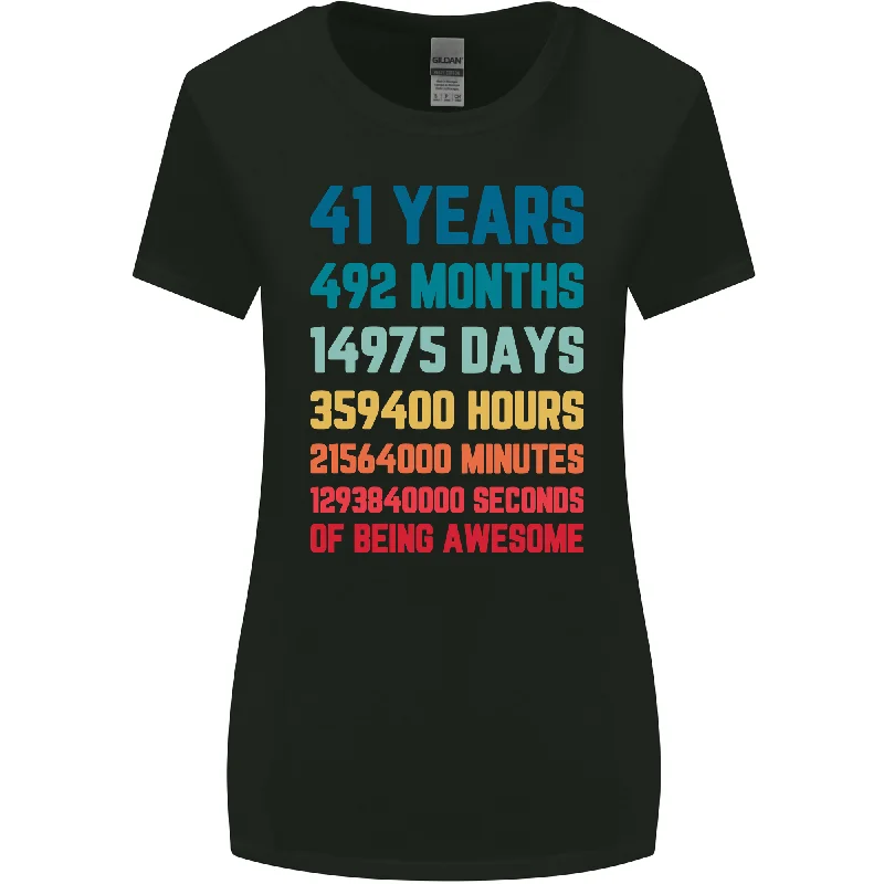 41st Birthday 41 Year Old Womens Wider Cut T-Shirt Mesh Fabric Canvas Fabric Denim Fabric 41st Birthday 41 Year Old Womens Wider Cut T-Shirt Mesh Fabric Canvas Fabric Denim Fabric
