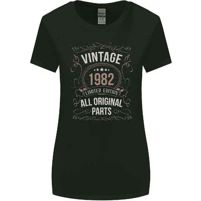 41st Birthday Limited Edition 1982 Womens Wider Cut T-Shirt Chenille Blend Fleece Blend Nylon Blend 41st Birthday Limited Edition 1982 Womens Wider Cut T-Shirt Chenille Blend Fleece Blend Nylon Blend