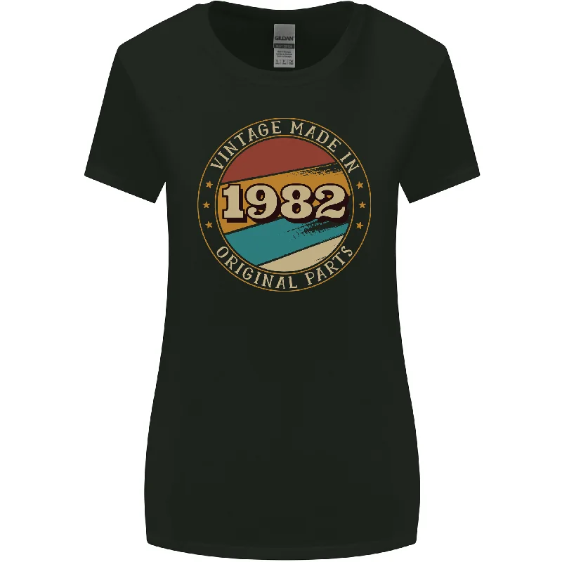 41st Birthday Vintage Made In 1982 Womens Wider Cut T-Shirt Asymmetrical Pockets Print 41st Birthday Vintage Made In 1982 Womens Wider Cut T-Shirt Asymmetrical Pockets Print