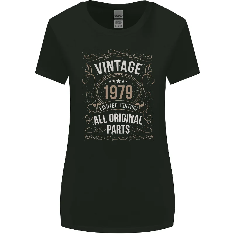 44th Birthday Limited Edition 1979 Womens Wider Cut T-Shirt Sequined Glittery Shiny