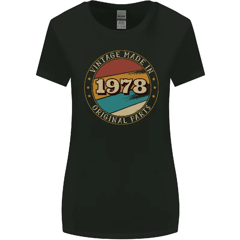 45th Birthday Vintage Made In 1978 Womens Wider Cut T-Shirt Fashionable Trendy Casual 45th Birthday Vintage Made In 1978 Womens Wider Cut T-Shirt Fashionable Trendy Casual