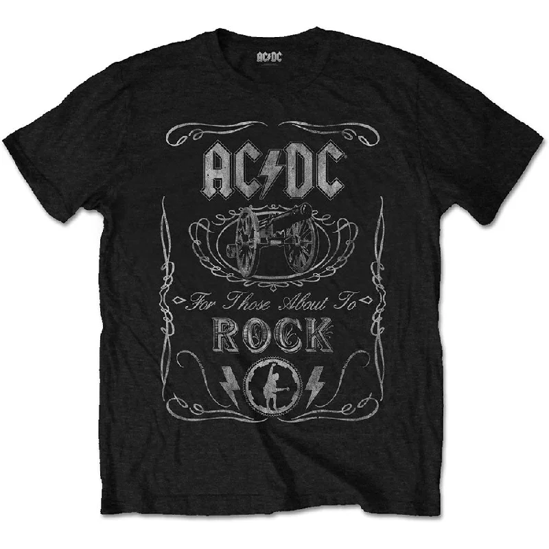 AC/DC | Official Band T-Shirt | Cannon Swig Vintage Denim Fabric Leather Fabric Suede Fabric AC/DC | Official Band T-Shirt | Cannon Swig Vintage Denim Fabric Leather Fabric Suede Fabric