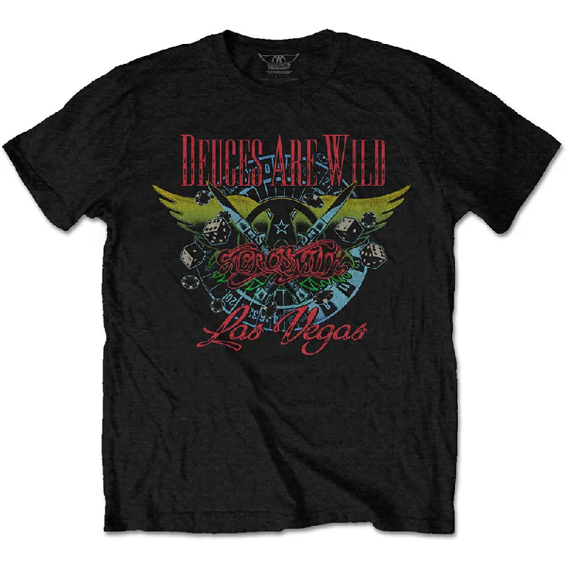 Aerosmith | Official Band T-Shirt | Deuces Are Wild, Vegas Polka Dot Checkered Tartan Aerosmith | Official Band T-Shirt | Deuces Are Wild, Vegas Polka Dot Checkered Tartan