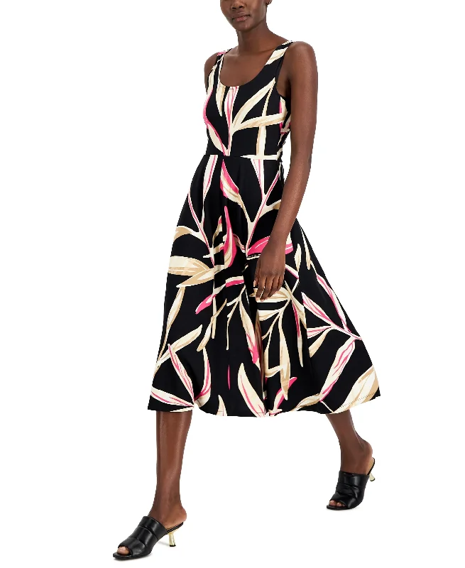 Alfani Sleeveless Midi Dress Stylish Silk Midi Dress