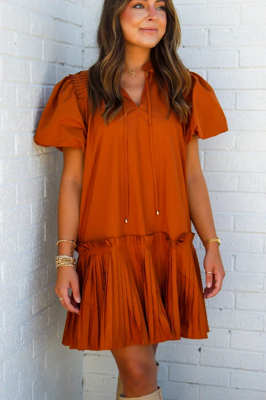 All For Good Pleated Puff Sleeve Mini Dress Trendy Bodycon Mini Dress