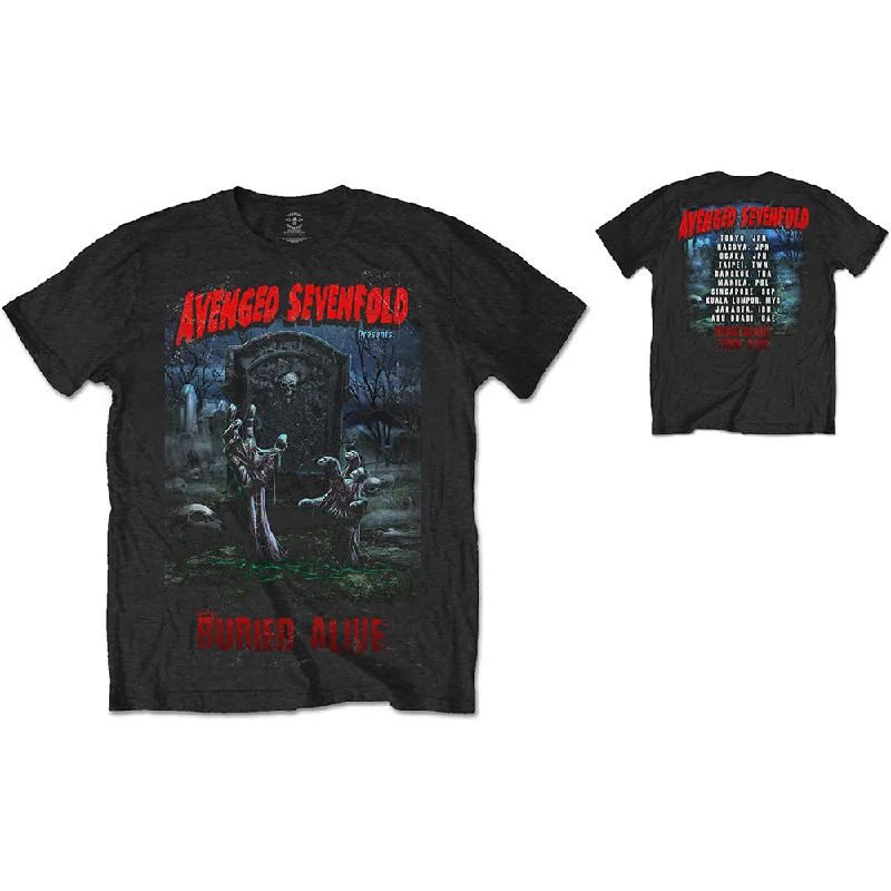 Avenged Sevenfold | Official Band T-Shirt | Buried Alive Tour 2012 (Back Print) Mesh Canvas Denim Avenged Sevenfold | Official Band T-Shirt | Buried Alive Tour 2012 (Back Print) Mesh Canvas Denim