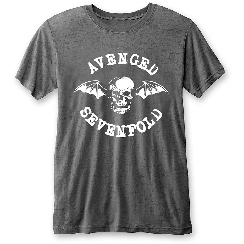 Avenged Sevenfold | Official Band T-Shirt | Deathbat (Burn Out) Fleece Nylon Spandex