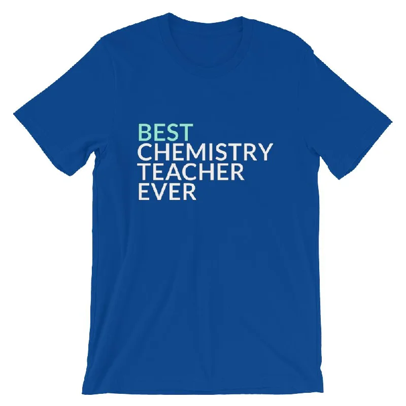 Best Chemistry Teacher Ever T-Shirt Collared T-Shirt Boat Neck A-Line