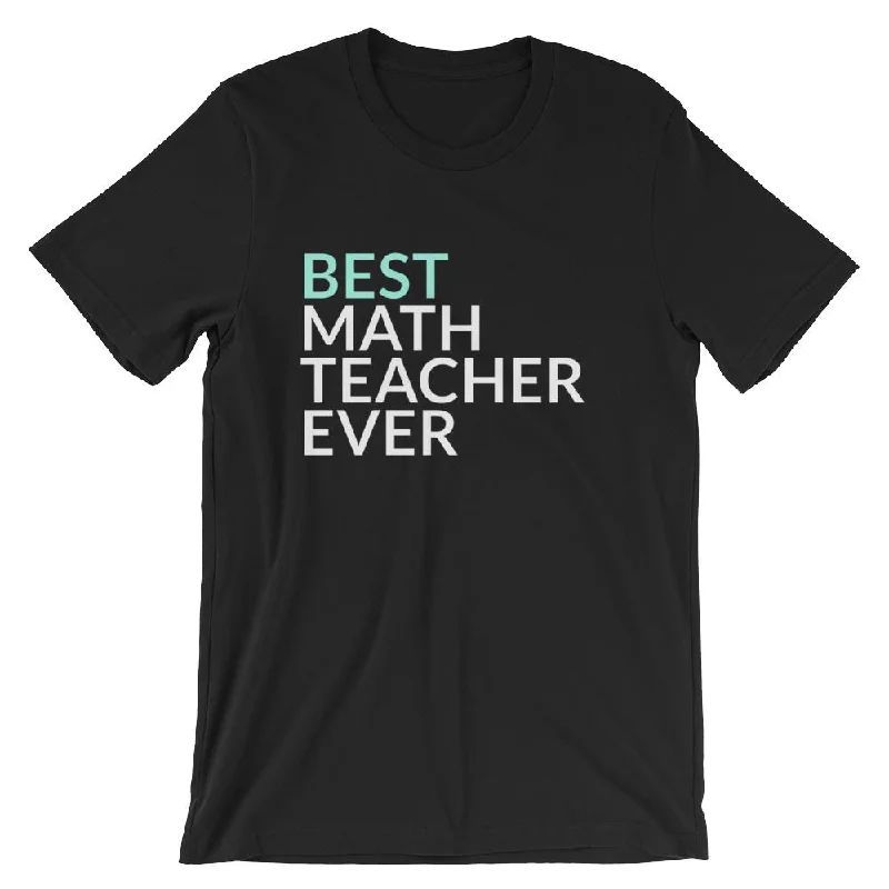 Best Math Teacher Ever Tee Shirt, Short-Sleeve Unisex T-Shirt Ribbed Striped Patterned Best Math Teacher Ever Tee Shirt, Short-Sleeve Unisex T-Shirt Ribbed Striped Patterned