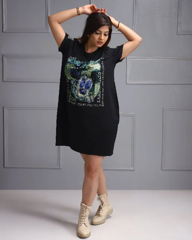 Black Crochet T-shirt Modern Contemporary Chic