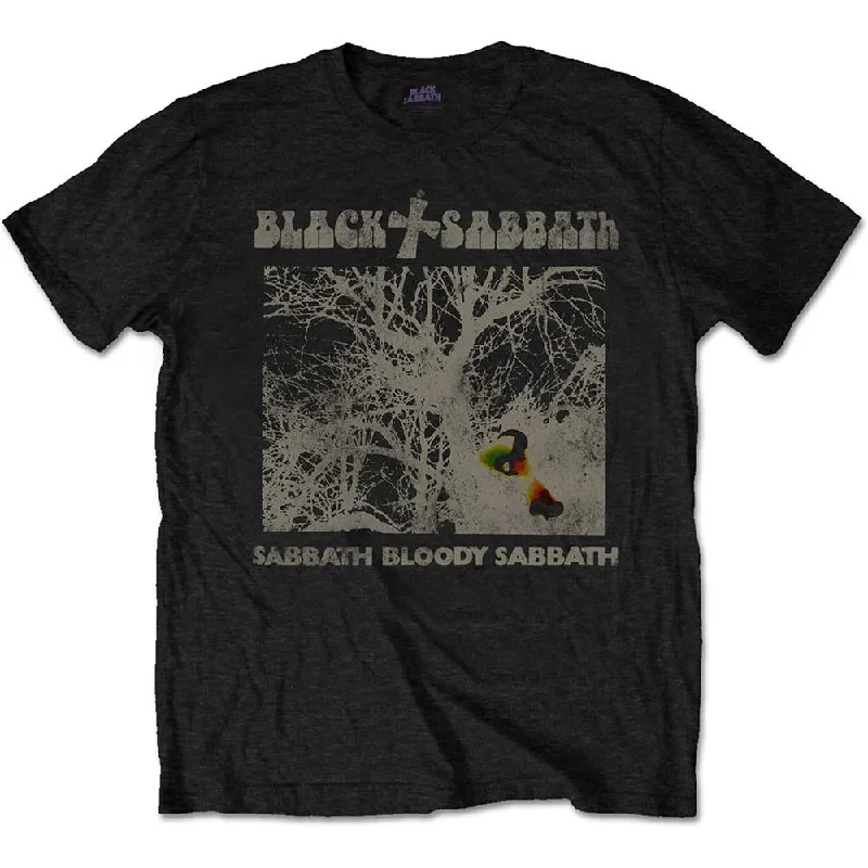 Black Sabbath | Official Band T-Shirt | Sabbath Bloody Sabbath Vintage Graphic T-Shirt Round Neck Polyester Black Sabbath | Official Band T-Shirt | Sabbath Bloody Sabbath Vintage Graphic T-Shirt Round Neck Polyester