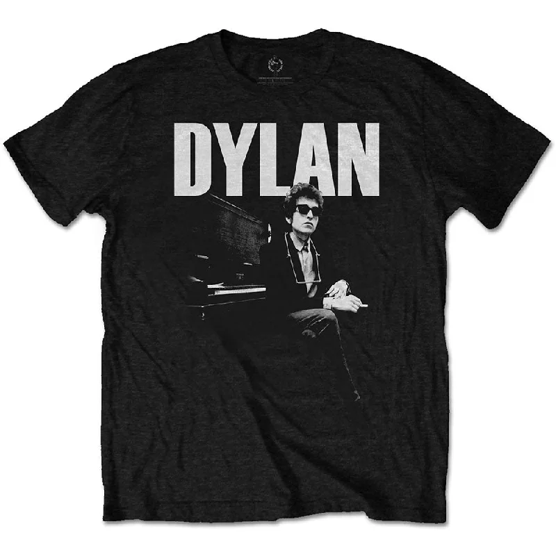 Bob Dylan | Official Band T-Shirt | At Piano Polka Dot Checkered Tartan