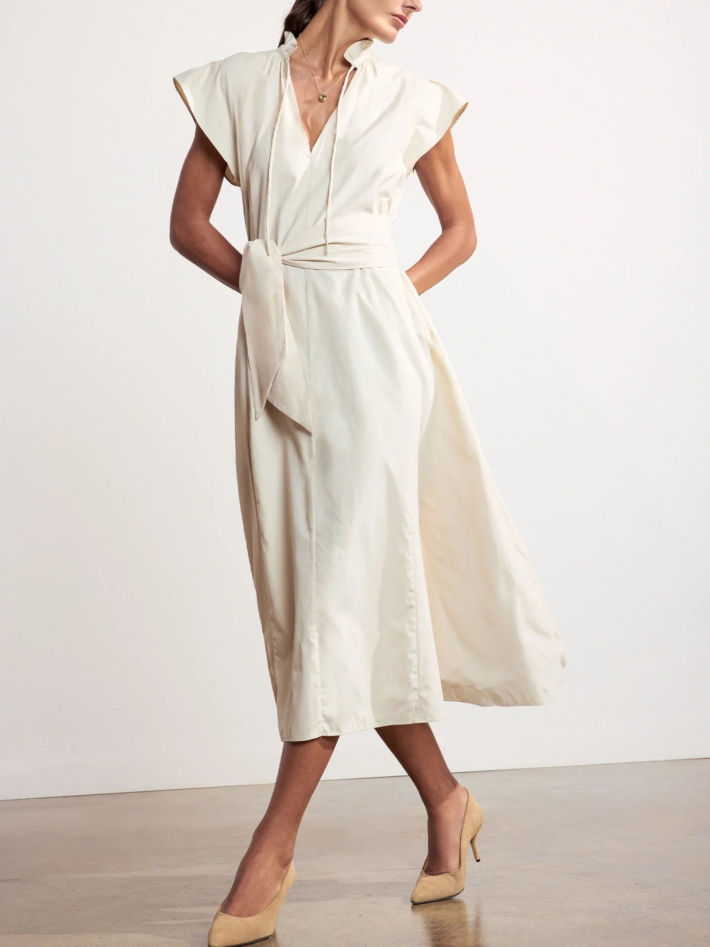 Newport Midi Dress Elegant Maxi-Midi Hybrid Dress