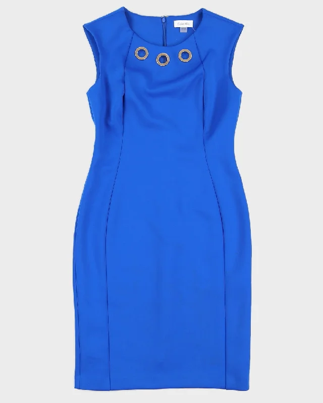 Calvin Klein Blue Midi Dress - S Fashionable Shift Midi Dress