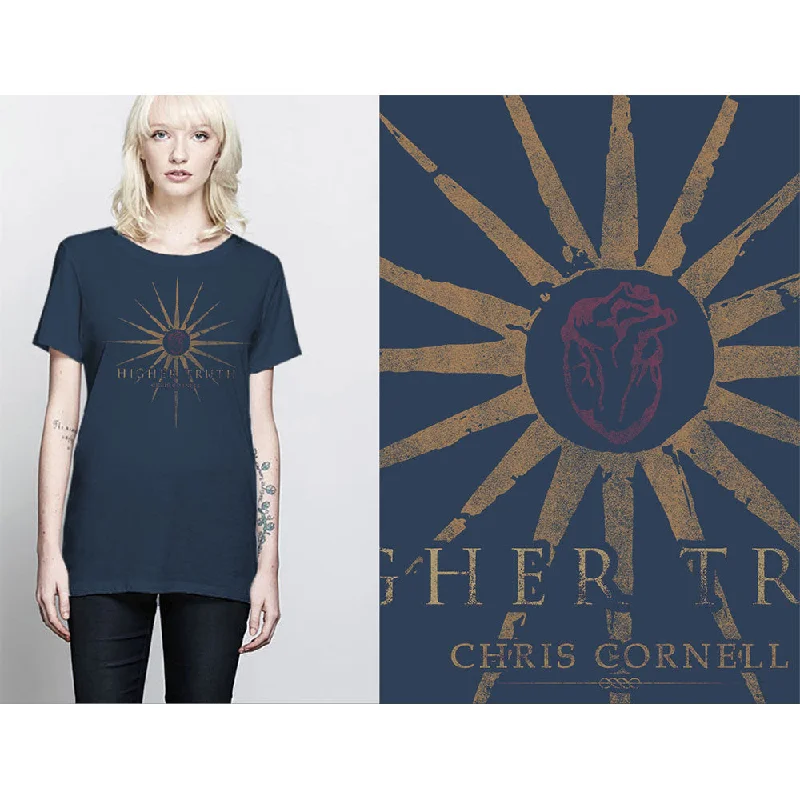 Chris Cornell Ladies T-Shirt: Higher Truth Iron Safe Non-Iron Wrinkle Free