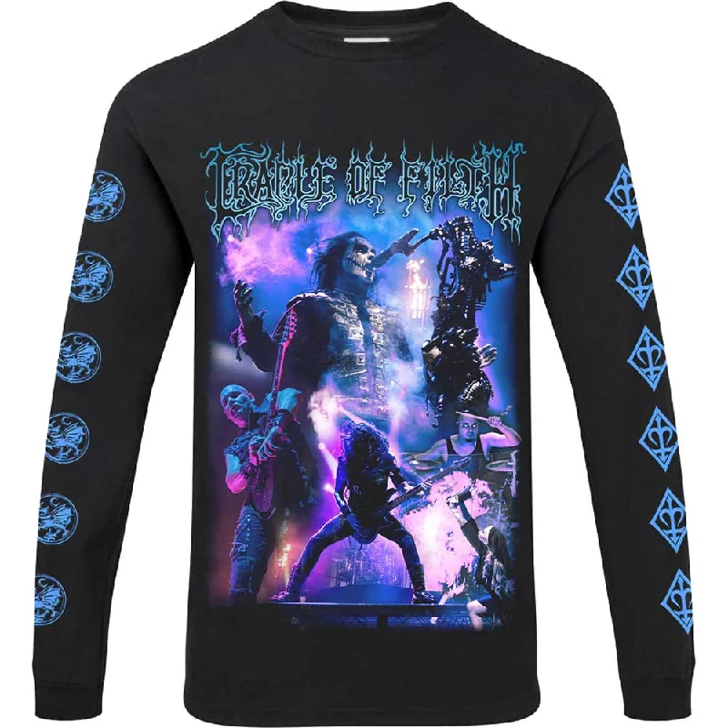 Cradle Of Filth Unisex Long Sleeve T-Shirt: Band Tour (Back Print) Houndstooth Herringbone Solid Cradle Of Filth Unisex Long Sleeve T-Shirt: Band Tour (Back Print) Houndstooth Herringbone Solid