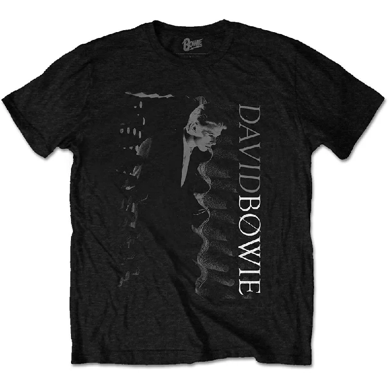 David Bowie | Official Band T-Shirt | Distorted Hooded Caped Shawl Collar