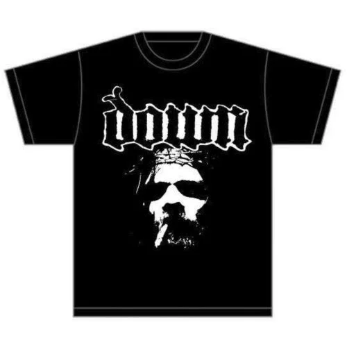 Down | Official Band T-Shirt | Face Hooded Caped Shawl Collar
