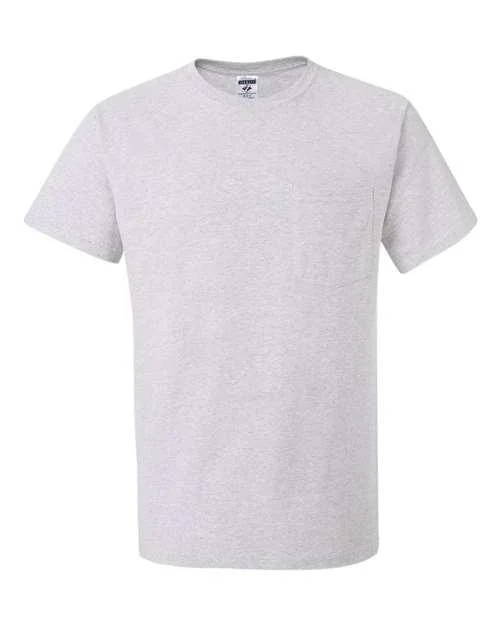 JERZEES Dri-Power® 50/50 Pocket T-Shirt 29MPR (Pack of 6) Seamless Knitted Crochet