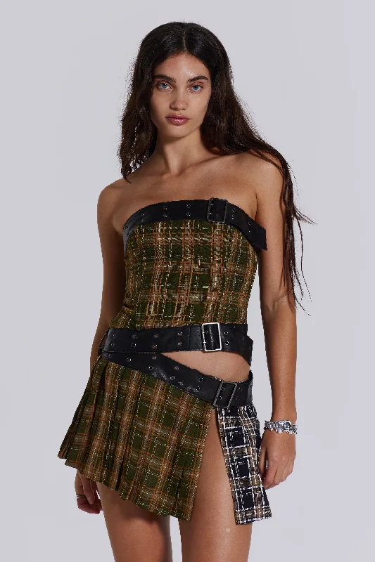 Eden Buckle Mini Dress Trendy Cut-Out Mini Dress