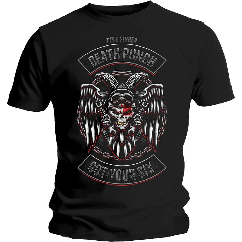 Five Finger Death Punch | Official Band T-Shirt | Biker Badge Polka Dot Checkered Tartan Five Finger Death Punch | Official Band T-Shirt | Biker Badge Polka Dot Checkered Tartan