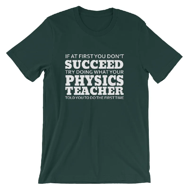 Funny Physics Teacher Lesson Short-Sleeve Unisex T-Shirt Casual Formal Business