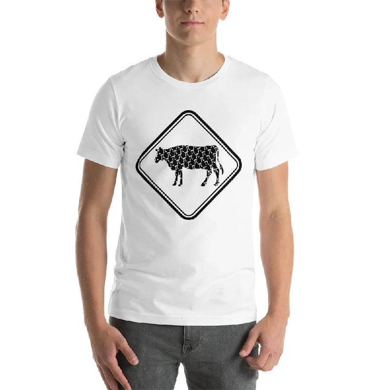 Funny Pi Day T-shirt - Cow Pie Thin T-Shirt Open Front Quick Dry