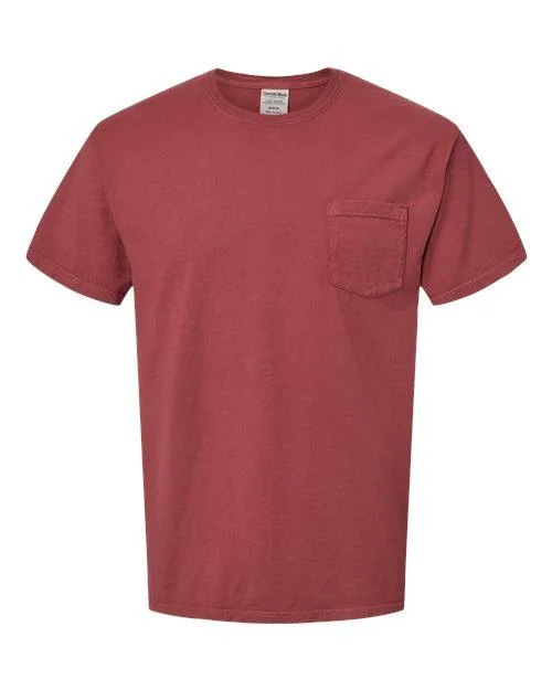 ComfortWash by Hanes Garment-Dyed Pocket T-Shirt GDH150 Solid Print Embellished