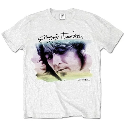 George Harrison | Official Band T-Shirt | Water Colour Portrait Fashionable Trendy Casual George Harrison | Official Band T-Shirt | Water Colour Portrait Fashionable Trendy Casual