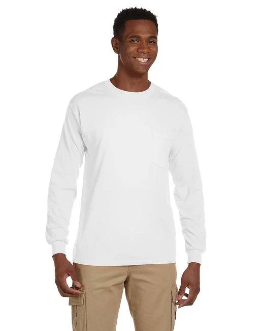 Gildan Adult Ultra Cotton Long-Sleeve Pocket T-Shirt G241 Collared Crew Neck Turtle Neck Gildan Adult Ultra Cotton Long-Sleeve Pocket T-Shirt G241 Collared Crew Neck Turtle Neck