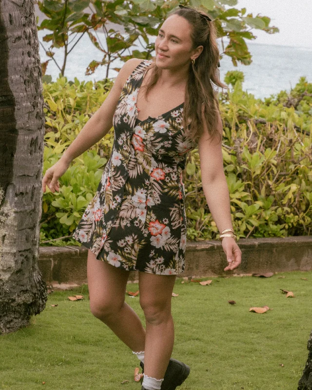 Highland Tropics Mini Dress Fashionable Button-Front Mini Dress
