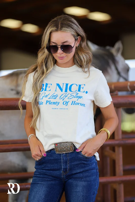 BE NICE RIDE HORSES | TEE Chenille Fabric Brocade Fabric Lace Fabric