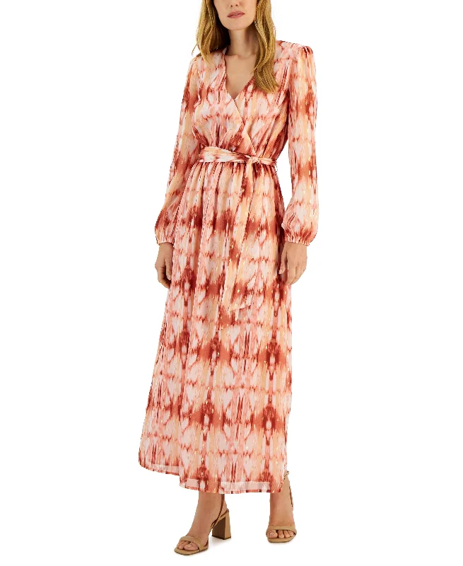 INC International Concepts Womens Printed Surplice Midi Dress Chic Floral Print Midi Dress