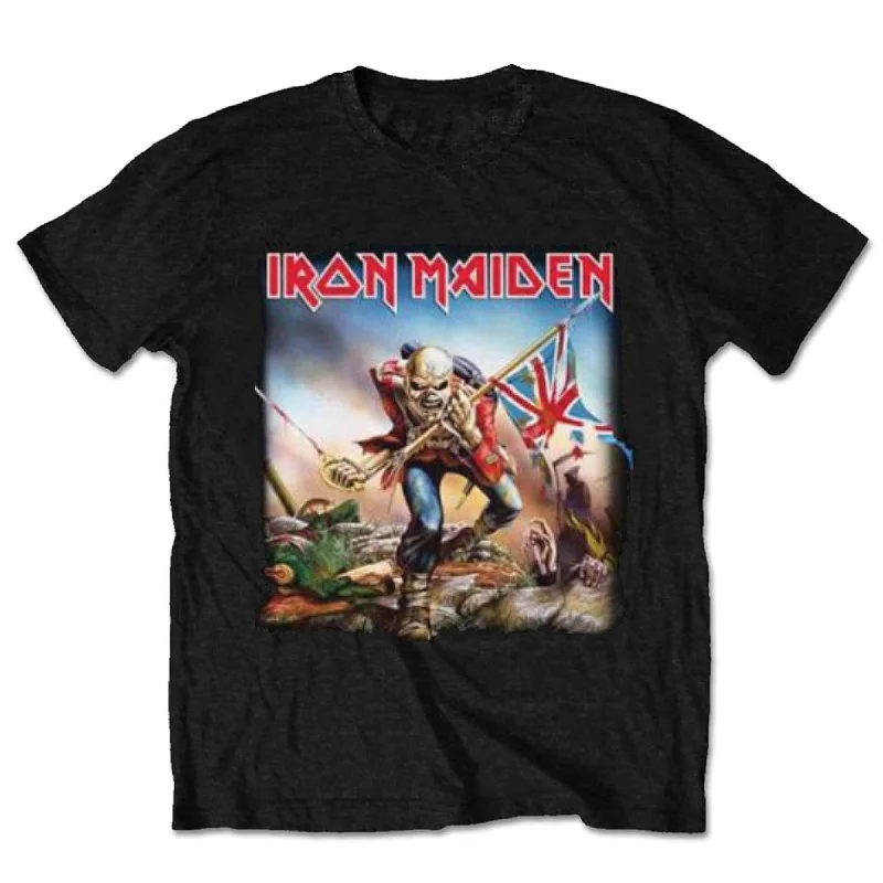 Iron Maiden | Official Band T-Shirt | Trooper Ribbed T-Shirt High Neck Heavyweight