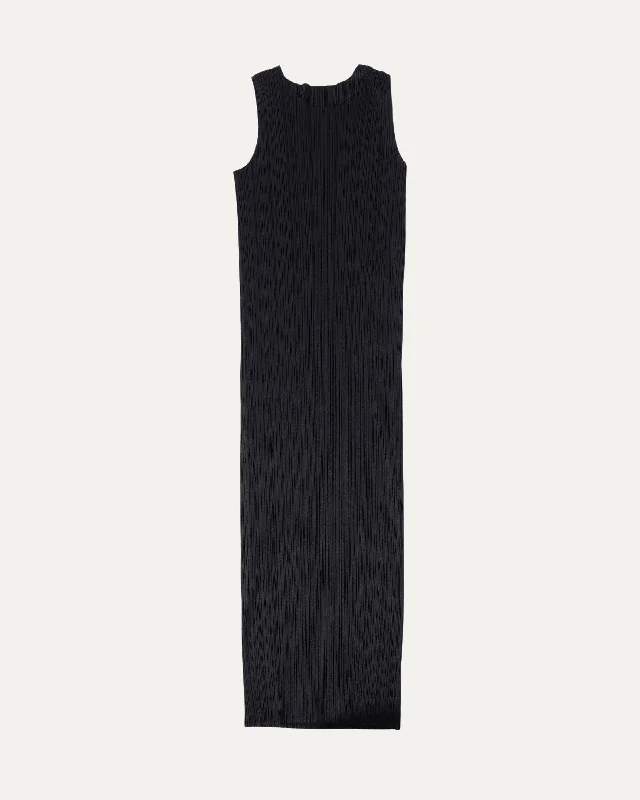 Pleats Please Monthly Colors Midi Dress Elegant Faux Wrap Midi Dress