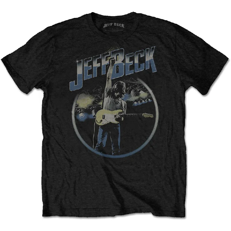 Jeff Beck | Official Band T-Shirt | Circle Stage Mesh Blend Leather Blend Suede Blend Jeff Beck | Official Band T-Shirt | Circle Stage Mesh Blend Leather Blend Suede Blend