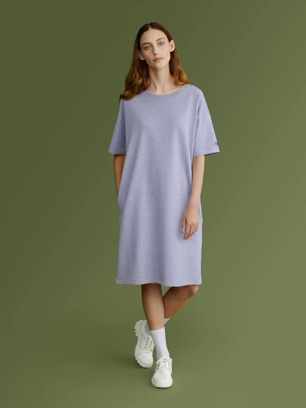 Kitinen T-Shirt Dress Dark Lavender Beaded Sequined Faux Fur