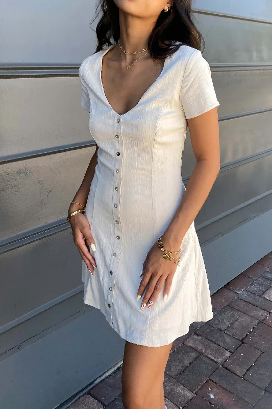 Linen Mini Dress Comfortable Wrap Mini Dress