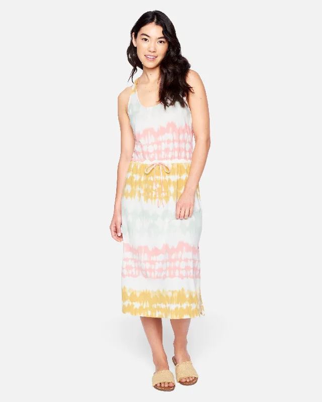 Lo Racer Back Midi Dress Fashionable Pleated Midi Dress