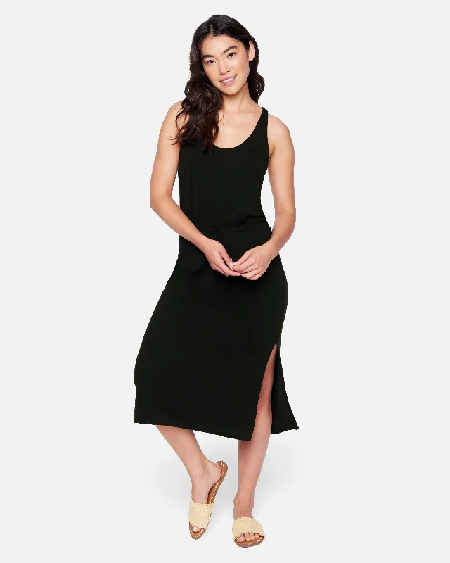 Lo Racer Back Midi Dress Elegant Faux Wrap Midi Dress