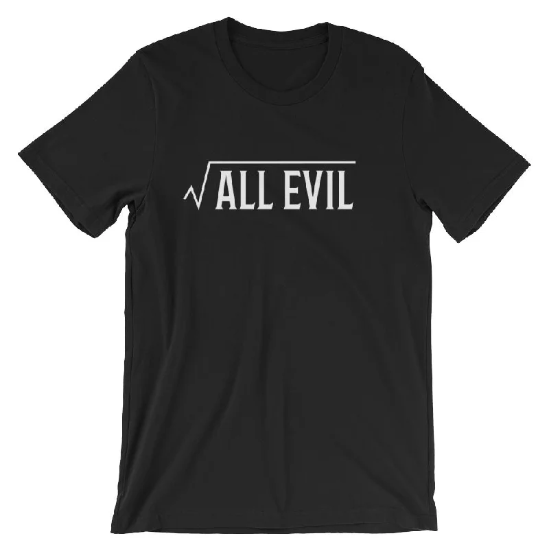 Math Teacher Root of All Evil Short-Sleeve Unisex T-Shirt Oversized T-Shirt Spandex breathable Math Teacher Root of All Evil Short-Sleeve Unisex T-Shirt Oversized T-Shirt Spandex breathable